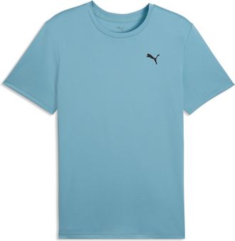 Puma Trainingsshirt PUMA M TAD ESSENTIAL POLY TEXTURE TEE, Herren, Gr. XXL, baltic sea blau, Web, Obermaterial: 100% Polyester, regular fit normal, Rundhal