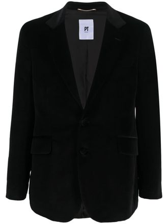 Pantaloni Torino Blazer monopetto in velluto - Nero