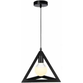 OEM L&aacute;mpara De Techo Moderna De Estilo Industrial, Con Pantalla Met&aacute;lica Tipo Jaula, Casquillo E27 (negro) Msbd