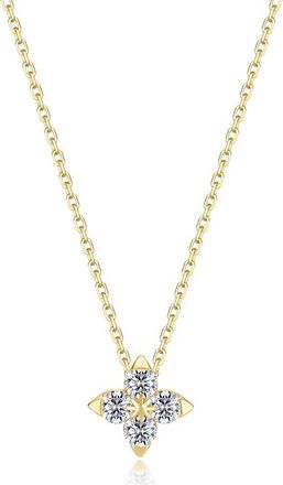 Lafonn Trillium Bud Simulated Diamond Pendant Necklace in Gold at Nordstrom, Size 18