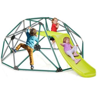 Costway Cupola di Arrampicata, Struttura per Arrampicata con Scivolo, Capacit&agrave; di Carico di 180 KG, per Bambini da 3 a 10 Anni, Ideale per Palestra