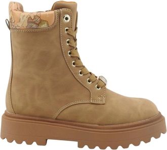 Alviero Martini 1A Classe Lace-up Boots - Dames - Veterlaarzen - Beige - 35 EU - Leer - Schoenen