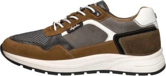 Australian Footware Moreno Sneaker - Heren - Sneakers - Bruin - 42 EU - Denim - Schoenen