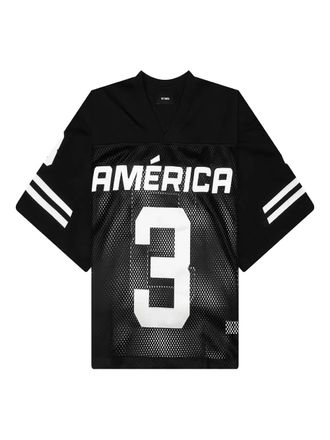 Willy Chavarria mesh-panel football jersey - Black