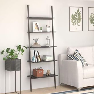 vidaXL Estanter&iacute;a Inclinada De 5 Baldas Negro 64x34x185,5 Cm Vidaxl