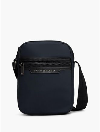 Tommy Hilfiger Mens Water-Repellent Mini Reporter Bag - Space Blue