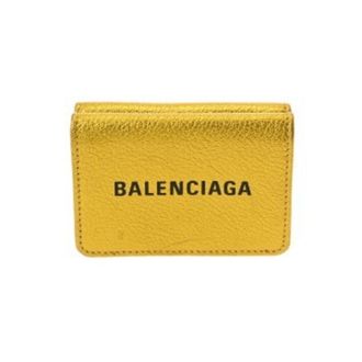 Balenciaga Metallic Gold Leather Wallet (Tri-Fold) (Pre-Owned)