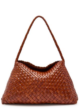 Dragon Diffusion Santa Maria Woven Leather Shoulder bag - Tan - One Size
