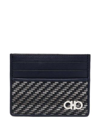 Ferragamo Gancini cardholder - men - Calf Leather - One Size - Blue