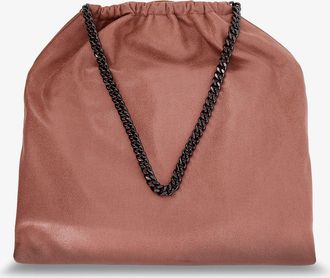 Stella McCartney Womens Shoulder Bag Falabella Shaggy Deer Pink Fabric
