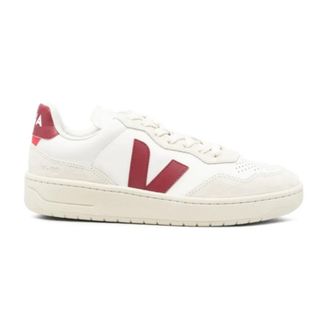 Veja V-90 Leather - Heren - Schoenen - Wit - Maat: 42 1/2 EU Leer