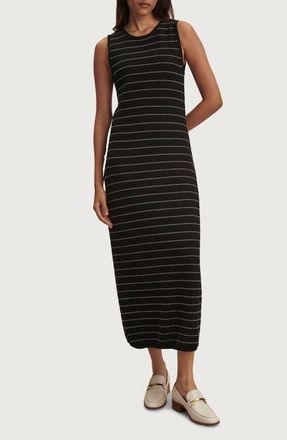 Varley Beesley Stitch Knit Midi Dress in Black at Nordstrom, Size X-Small