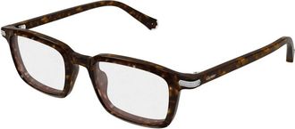 Cartier Vierkante Bril - Heren - Brillen - Bruin - 53 MM - Accessoires