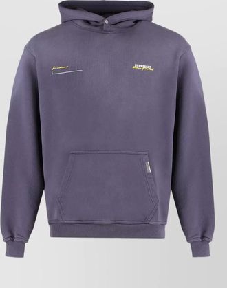 Represent cotton oversized logo print hoodie