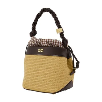 Ganni Womens Bou Shoulder Bag Brown Synthetic