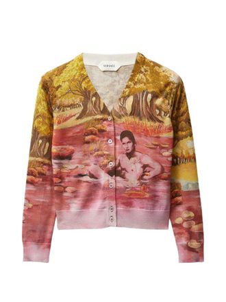 Versace bedrukt zijden vest