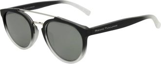 Remo Tulliani Trust Sunglasses In Matte Black Fade/mirror Lens