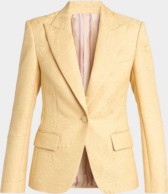 Etro Paisley Jacquard Fitted Blazer