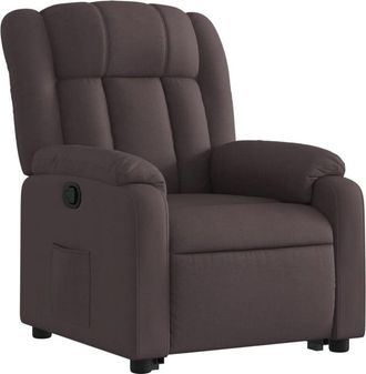 vidaXL Sill&oacute;n Reclinable Elevable Tela Marr&oacute;n Oscuro Vidaxl