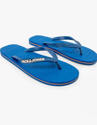 Jack & Jones Mens Jack & Jones BASIC Mens Sliders Nautical Blue - Size: 8/8.5/9