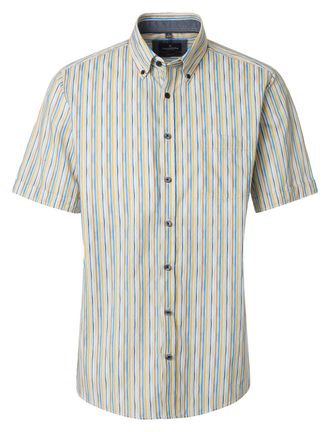 Casamoda Casual overhemd korte mouw Casa Moda geel
