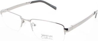 Signature Mens Grey Rectangular Eyeglass Frames Pn104Gun55