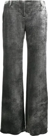 Alberta Ferretti Grey Grey Low-rise Trousers