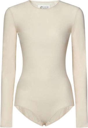 Maison Margiela Body met ronde halslijn - Dames - Bodies - Beige - XS - Tops