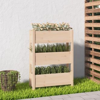 vidaXL Vidaxl - Jardinera De Madera Maciza De Pino 77x25x104,5 Cm