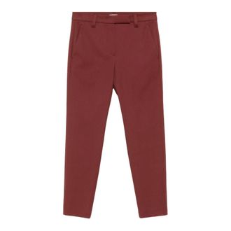 Brunello Cucinelli Brunello Cucinelli, Straight Trousers, female, Red, Size: XL Slim Trousers
