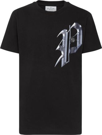 Philipp Plein T-Shirt Ronde Hals SS Graphic - Heren - T-shirts - Zwart - 3XL - Katoen - Tops
