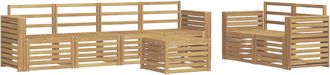 vidaXL Conjunto De Sof&aacute;s De Exterior 7 Uds. Blanco Vidaxl