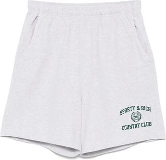Sporty & Rich Shorts sportivi con logo - Grigio