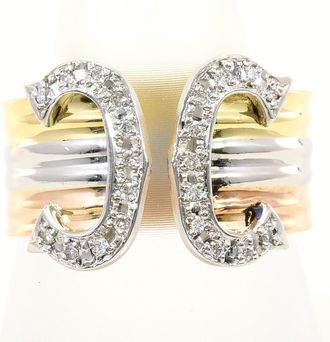 C&A Pink Gold Platinum Yellow Gold Yellow Gold (18K) Pink Gold (18K) Platinum 900 Band Ring (Pre-Owned)