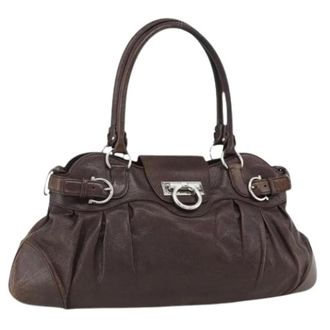 Ferragamo Pre-owned Handbags, female, Brown, Size: ONE SIZE Pre-owned Hand Bag