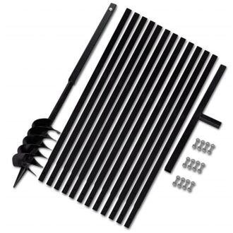 vidaXL Taladro De Tierra Con Mango 120 Mm Con Tubo De Extensi&oacute;n 13 M Acero Vidaxl