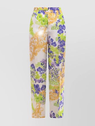 Versace high-rise wide-leg viscose trousers