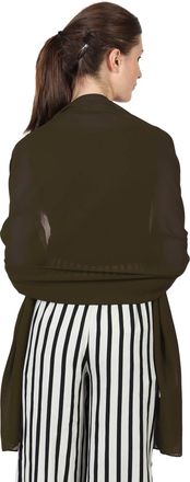 World of Shawls World of Scarfs Soft Chiffon Scarves Shawls Wraps for Wedding Evening Party Special Occasions Big Size 90 x 190 Cms (Dark Olive)