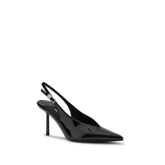 Le Silla Womens Clivage Slingback Pump Black Calf Leather Bos