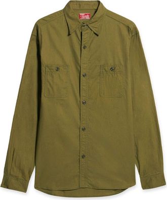 Fortela Otero Cotton Shirt in Green at Nordstrom, Size X-Large