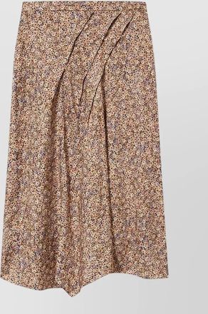 Isabel Marant high waist asymmetrical midi skirt floral draped