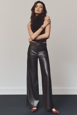 Joe's The Mia High-Rise Wide-Leg Faux Leather Pants