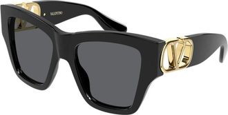 Valentino Butterfly Zonnebril - Dames - Accessoires - Zwart - Maat: 53 MM