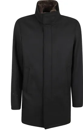 Herno Regular Fit Padded Coat with High Collar