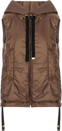 Max Mara Greengo Short Gilet - female - Max Mara - Waistcoats - Brown - 2XS - Jackets