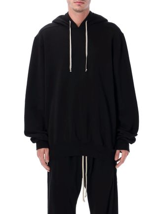 Rick Owens Mens Drkshdw Oversized Hoodie - Black Cotton - Size Medium