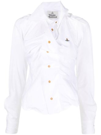 Vivienne Westwood Draped White Cotton Top