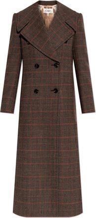 Chloé Double-breasted Coat With A Check Pattern