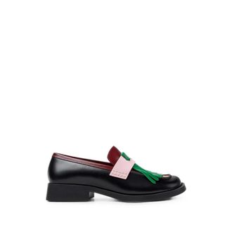 Camper Schoenen, Dames, Zwart, 40 EU, Leer, Square-toe Tassel Loafer