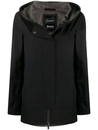 Herno water-resistant hooded jacket - Black